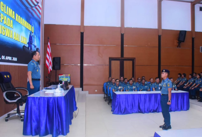 Rangkaian Kegiatan Lattek Magang KRI, Pasis AAL Angkatan 71 Laksanakan Kunjungan Kehormatan Ke Pangkoarmada II